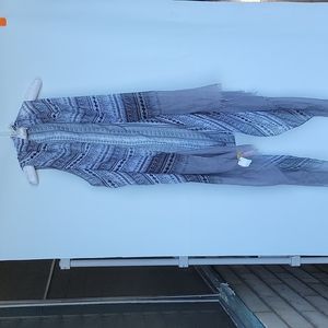 One of a kind Black/White printed scarf vest (OS)